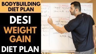 'Desi WEIGHT GAIN Bodybuilding DIET PLAN! (Hindi / Punjabi)'