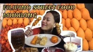 'FILIPINO STREET FOOD MUKBANG | Kwek-kwek | Tokneneng | Fishball | Kikiam | Fried siomai | Macaroni |'