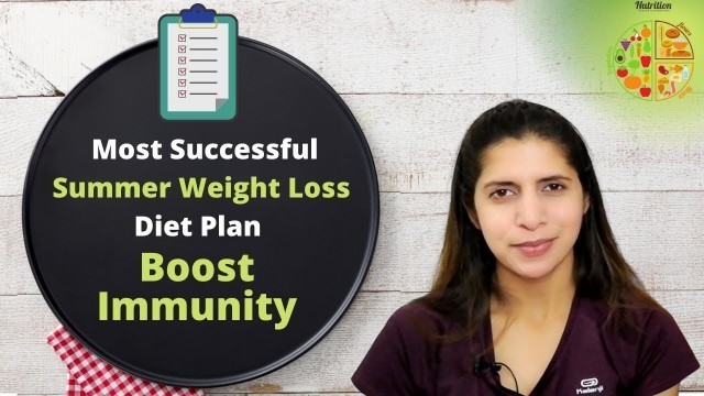 '2 Weeks Weight Loss Diet With Immunity Boosting Tips | Best Full Summer May Veg Meal plan | Hindi'