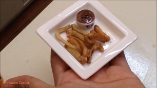 'Miniature Food Cooking: Tiny Churros (mini food) ( cooking real food)'