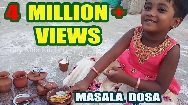 'MASALA DOSA |Tiny Kids Kitchen | The tiny food | Mini food | baby cooking | Miniature Cooking'