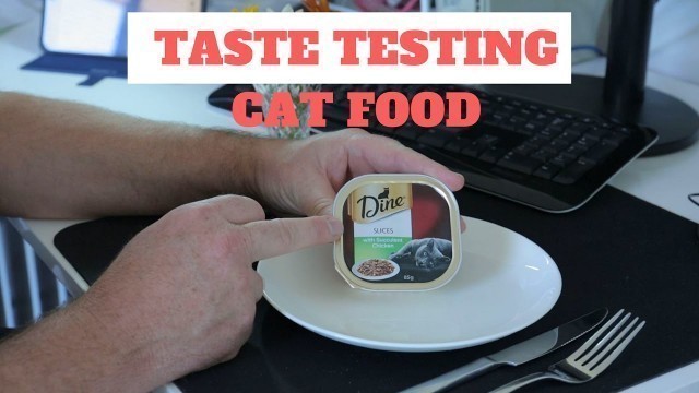 'Eating Cat Food - Dine Succulent Chicken Cat Food on Toast'