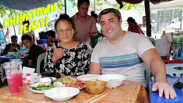 'Watch me & a Chinese food lover eating Lao food! Vientiane, Laos'