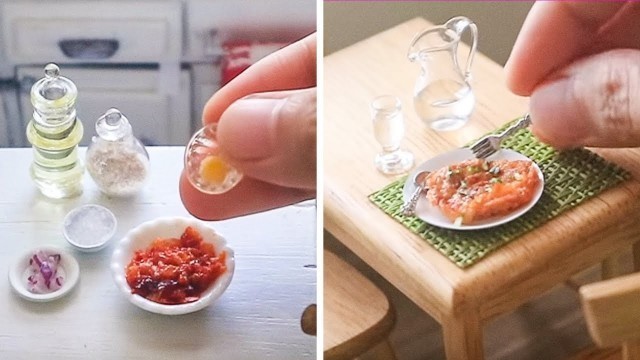 'MINIATURE FOOD COOKING COMPILATION | TINY KITCHEN'