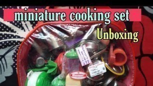 'Miniature cooking set unboxing || tiny food cook kitchen set || kids toys set unboxing NIDHIN TRICHY'