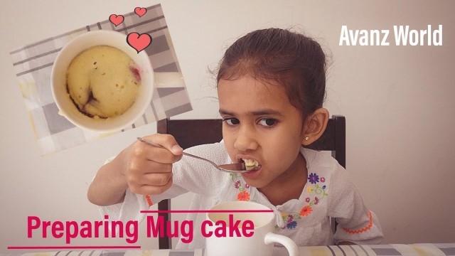 'Preparing Mug Cake in 1 minute/Vanila cake in microwave | Food Videos'