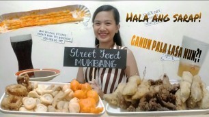 'STREET FOOD MUKBANG | KIKIAM, FRIED DUGO, FRIED ISAW, FISHBALL, KWEK KWEK etc. | NIGHT MARKET | PH'