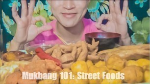 'Mukbang 101: Filipino Street Foods | Siomai, Kwek-Kwek, Kikiam, Squid Balls, Turon, etc.'