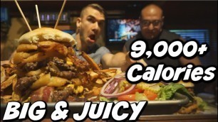 'BIG & JUICY NEW YORK BURGER CHALLENGE! Man Vs Food | New Record? | THE BIG ELM'