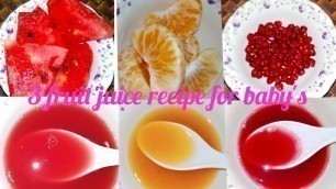 '3 fruit juice recipe for baby\'s/ iron and nutrition facts cantant/ 9  months to toddler kids'