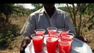 'Preparing Fresh Watermelon Juice in My Village Food Money Food'