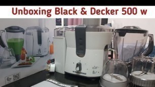 'Unboxing Black & Decker 500 W Fruit & Vegetable Juicer Blender Grinder Mincer Extrator 2020|Review'