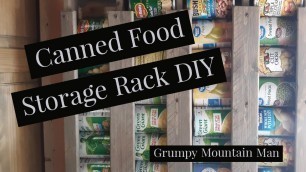 'Wall Mounted Can Organizer Long Term Canned Food Storage  DIY Rack'