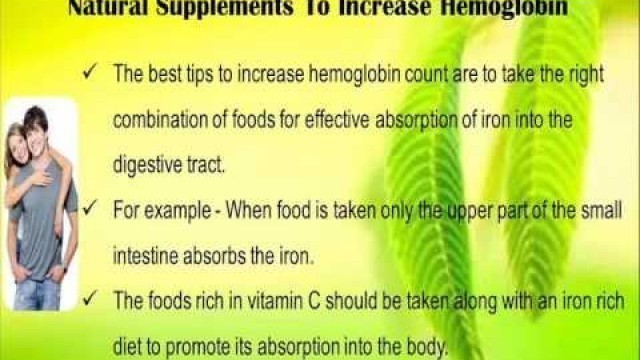 'Diet Tips And Natural Supplements To Increase Hemoglobin Count'