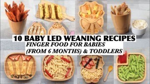 '10 BABY LED WEANING RECIPES | FINGER FOOD FOR BABIES FROM 6 MONTHS & TODDLERS | BLW 6 MONTHS RECIPES'