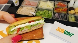 'Real but mini SUBWAY Sandwich mini food 