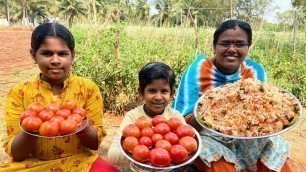 'Bachelor Recipe / சுலபமான - சுவையான தக்காளி சாதம் செய்முறை / Fresh Tomato Rice / Food Money Food'