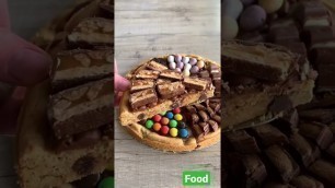 'tasty cookie pizza |chocolate pizza | pizza lover |street food | #food #foodlover #pizza #pizzalover'