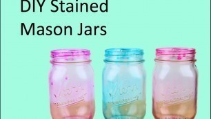 'DIY Stained Mason Jars'