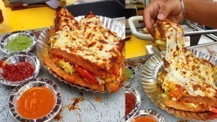 'Cheese Blast Grill Sandwich: Bombay Special Sandwich Pizza Corner | Surat City | Indian Street Food'