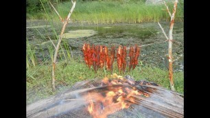 'Cooking River Fish in Steel Wire in My Village - Food Money Food - Village Style Fish Curry'