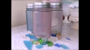 'Cheap and Chic: DIY Frosted (Faux Sea Glass) Jars'