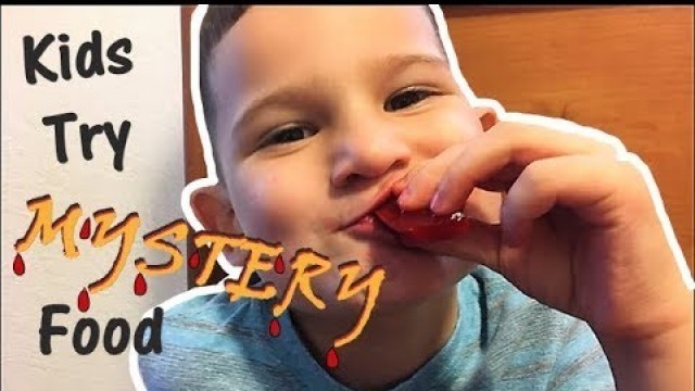 'KIDS REACT TO MYSTERY FOOD TASTE TEST!!'