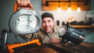 '$20 Work Light VS $900 Studio Strobe Food Photography Lighting On A BUDGET!'