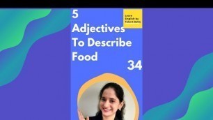 '5 Adjectives to Describe Food | Improve your English with Learn English by TB #Shorts'