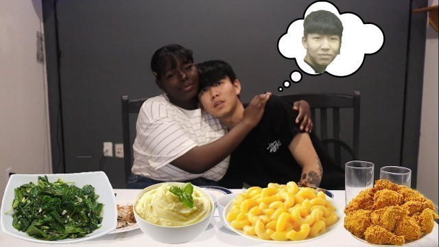 'MY BOYFRIEND TRIES SOUL FOOD FOR THE FIRST TIME | FIGHTING IN KOREA!?! STORYTIME!'