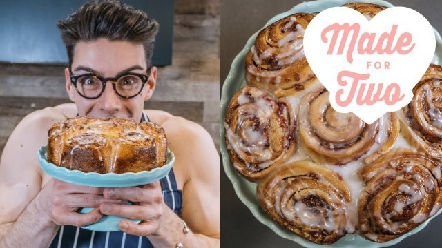 'PB&J Cinnamon Buns | Made for Two with Topless Baker | Food Network'