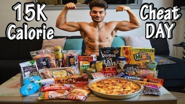 '15K CALORIE CHEATDAY | Cakes, Burgers, Pizza & MORE | Man VS Food'