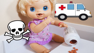 'BABY ALIVE Emily Goes To Hospital Because She Snuck Into The Medicine!'