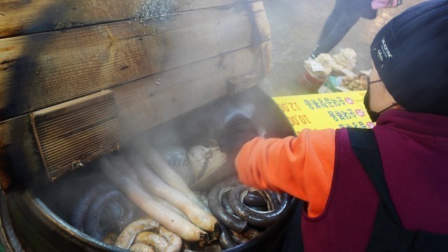 'Popular food blood sausage in Korea, SUNDAE , Stir-Fried Korean Blood Sausage│ Korean Street Food'