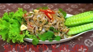 'ញ៉ាំភ្លាកំពិស [Khmer Food Cooking Phlea Kampis][Shrimp Salad Recipe][Cooking Show]'