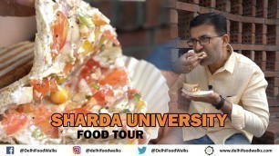 'SHARDA UNIVERSITY Food Walk I What Students Eat ? Maggi + Aloo Parantha + RAGINI NAAN + Masala Chai'