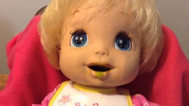 'Kids toys-Baby Alive Feeding and Changing Video with Peas Doll Food'