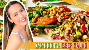 'HOW TO MAKE CAMBODIAN BEEF SALAD (A.K.A BEEF CEVICHE) | KHMER FOOD | COOKING SIMPLY DELICIOUS'