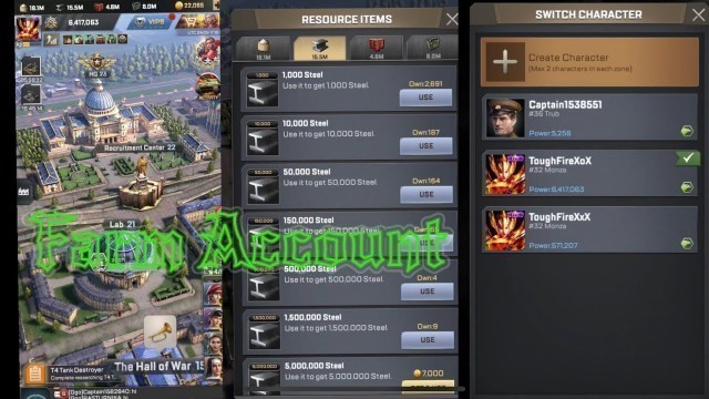 'Kiss of War: Huge Benefits of 2nd Account in Same Kingdom (Zone) - Farm account'