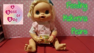 'Feeding My Baby Alive Makenna A Baby Alive Pear Food Packet & Gatorade'