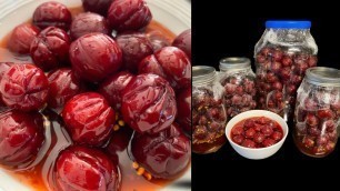 'How to Make Pickle Red Plum or Cherry Plum||Khmer Food||Cambodian Food'