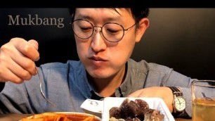 'KOREAN STREET FOOD TTEOKBOKKI & SUNDAE MUKBANG | KOREAN SPICY PASTA BLOOD SAUSAGE ASMR EATING SOUNDS'