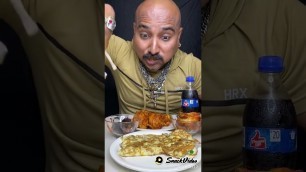 'Hot Chicken Wings, Omlet & Chicken Leg Piece Eating Challenge #Shorts Video || Ulhas Kamathe'