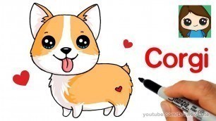 'How to Draw a Corgi Easy | Cartoon Dog'