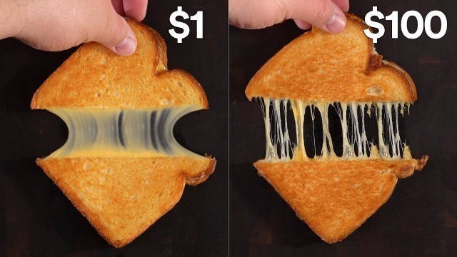 '$1 Grilled Cheese Sandwich vs $100 | Guga Foods'