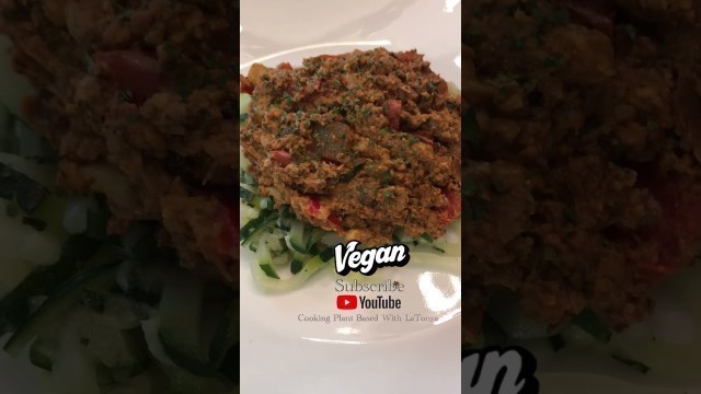 'Plant Based  (Vegan) Zucchini Pasta dish (low carbs to) 