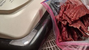 'How to make Beef Jerky  with a Nesco Food Dehydrator and Extra Lean Hamburger'