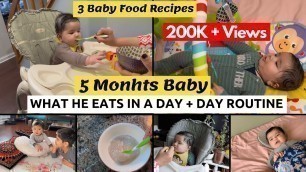 'What My 5 Months Old Baby Eat in a Day~ 5-6 Months Baby\'s First Food + Baby Routine~Real Homemaking'