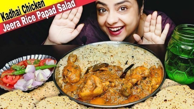 'EATING CHICKEN CURRY WITH JEERA RICE | INDIAN FOOD MUKBANG ASMR'