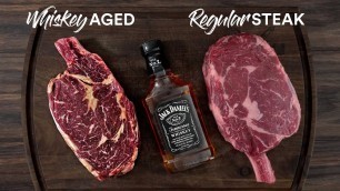 '24hrs Whiskey Aged Steak Experiment | Guga Foods'